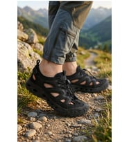 Humtto 160-650221A Erkek Outdoor Sandalet Siyah