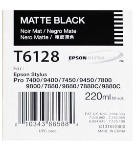 Tonersepeti Epson T6128 C13T612800 Orjinal Mat Siyah Kartuş