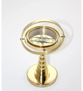 Pirinç Masa Üstü Pusula Model 1