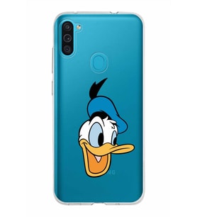 Samsung Galaxy M11 Kapak Donald Duck Tasarımlı Şeffaf Silikon Kılıf