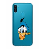 Samsung Galaxy M11 Kapak Donald Duck Tasarımlı Şeffaf Silikon Kılıf