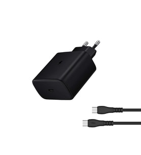 45W USB-C Type-C Hızlı Şarj Seti PD Destekli Süper Hızlı Şarj Adaptörü (Siyah)