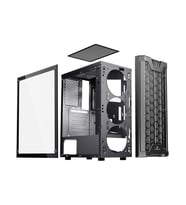 GAMEBOOSTER GB-G3601B 4-RGB Fanlı Gaming Mid-Tower PC Kasası