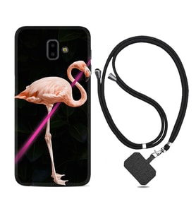 Samsung J6 Plus J7 Prime J7 Pro M20 Kılıf Boyun Askılı Silikon Line Filamingo 1776