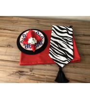 SOFRA SUNUM SETİ ZEBRA DESENLİ (Krem)