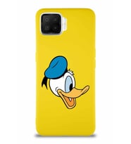 Oppo A73 Soft Premier Kapak Donald Duck-F Tasarımlı Silikon Kılıf - Sarı (Şeffaf)