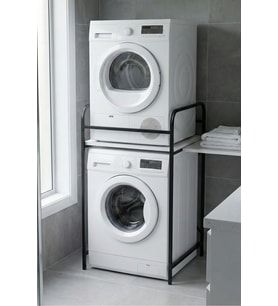 Çamaşır Makinesi Dolabı Raf Metal Düzenleyici Organizer 2 Katlı Banyo Rafı Çok Amaçlı Dolap 262