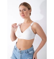 Beyaz Dikişsiz Toparlayıcı Sütyen - 501