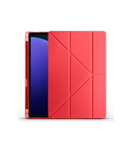 Samsung Galaxy Tab S9 Ultra SM-X910 Uyumlu Kılıf Zore Tri Folding Kalem Bölmeli Standlı Kılıf