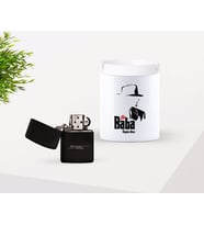 BK Gift Kişiye Özel Babalar Günü Hediyesi Baba Godfather Tasarımlı Seramik Kül Tablası ve Benzinli Çakmak Seti-7 (Model 1)