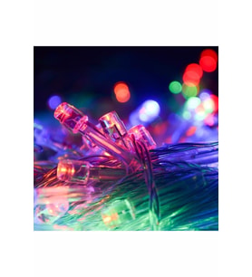 Pazariz ® 10 Metre 100 Ledli 8 Fonksiyonlu Karışık Renkli Rgb Led Lamba