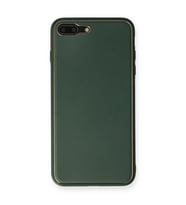 Apple İphone 7 Plus Kılıf Coco Deri Silikon Kapak - Yeşil