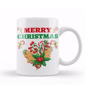 Yılbaşı Yeni Yıl Konseptli Merry Christmas 024 Kupa Bardak Porselen