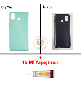 Tecno Yapıştırıcı Spark 6 Go Yeşil Yapıştırıcı B-7000 Yapıştırıcı Arka Kapak Arka Cam Batarya Kapağı Lazer Kesim Kapak Pil Kapağı Back Cover