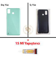 Tecno Yapıştırıcı Spark 6 Go Yeşil Yapıştırıcı B-7000 Yapıştırıcı Arka Kapak Arka Cam Batarya Kapağı Lazer Kesim Kapak Pil Kapağı Back Cover