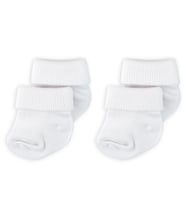 Novibaby 2'li Bambu Bebek Çorap I Snow White I 0-6 ay I Beyaz Yenidoğan Bebek Çorabı (Karışık)
