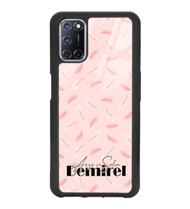 Oppo A72 Uyumlu Pudra Yapraklı Tasarımlı Glossy Telefon Kılıfı