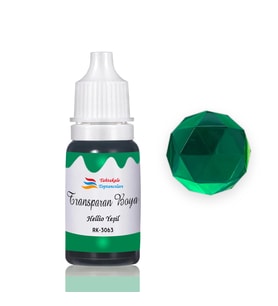 Epoksi Reçine Transparan Boya Pigment Şeffaf Epoksi Boyası 20 ML  Hellio Yeşil - 3063