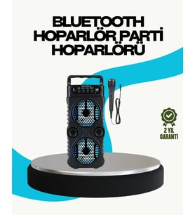 Led Işıklı Kablosuz Hoparlör - Bluetooth, Fm Radyolu, Taşınabilir Şarjlı
