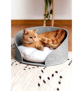Yumuşak Peluş Kedi Yatağı, Rahat ve Şık Evcil Hayvan Evi