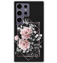 Galaxy S24 Ultra Kılıf HD Desen Baskılı Kılıf - Retro Çiçek 1