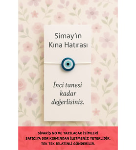 30 Adet Nazar Boncuklu Kartlı Bileklik - Bride to be - Kına Hediyesi - Nikah- Çocuk Mevlid Hediyesi