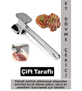 Ergonomik Tutuş Mutfak Et Kıyma Köfte Yüksek Kaliteli Dayanıklı Pratik Çift Taraflı Et Dövme Çekici