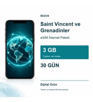 Saint Vincent ve Grenadinler eSIM İnternet Paketi 3 GB 30 Gün