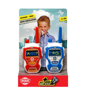 Dickie Toys Çocuk Telsiz Oyun Seti 2'li 2.4 GHz Frekanslı, 100 Metre Menzilli, Gürültü Azaltma Özell