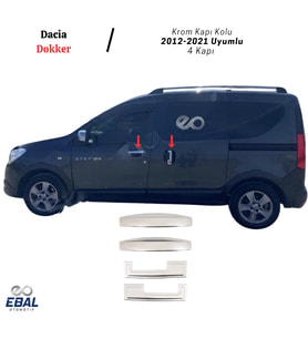 Dacia Dokker Krom Kapı Kolu 4 Kapı 2012-2021 Uyumlu P.Çelik