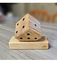 Barış Dizayn Doğal Ahşap Large Boy Standlı ZAR masa Süsü Dekoratif Hediyelik (Çam-Abanoz)