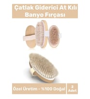 Yeni Cilt Bakım Çatlak Giderici %100 Doğal At Kılı Selülit Banyo Fırçası Kuru Masaj Aleti 2 Adet