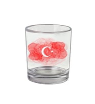 Türk Bayraklı Viski Bardağı - Türk Bayraklı Bardak (Standart)