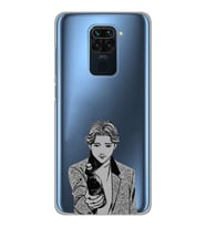 Xiaomi Redmi NOTE 9 Uyumlu Anime Monster Tasarımlı Şeffaf Telefon Kılıfı