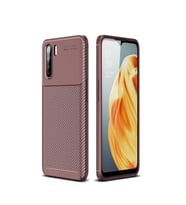 Oppo Reno 3 (A91) Kılıf Esnek Soft Karbon Tasarım Legion Serisi (Kahverengi)
