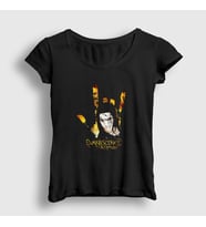 Presmono Kadın Siyah Rock Evanescence T-Shirt 386642tt