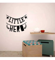 Little Hero Yazılı Dekoratif Duvar Sticker, Çıkartma, Etiket