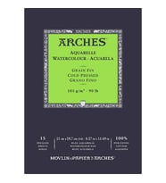 Arches Sulu Boya Blok Defter Cold Pressed 185g 15 Yaprak 21x29,7