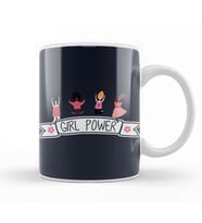 Girl Power Banner Jumping Girls Kupa Bardak Porselen