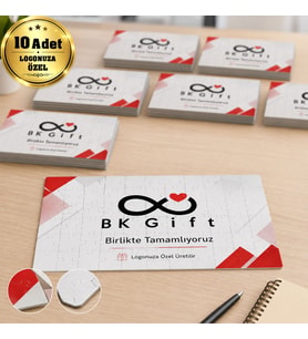 Logonuza Özel 10 Adet 42 Parça A4 Boyutlu Masaüstü Destekli Kurumsal Puzzle Seti