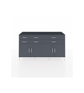 Kronos Konsol 3 Raflı 6 Çekmeceli 4 Kapaklı 176x59x99 Antrasit-Antrasit