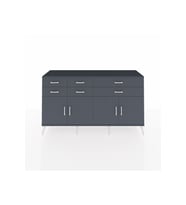Kronos Konsol 3 Raflı 6 Çekmeceli 4 Kapaklı 176x59x99 Antrasit-Antrasit