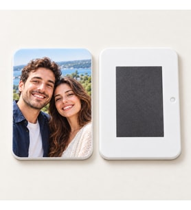Kişiye Özel Fotoğraflı ve Yazılı Buzdolabı Magneti – 6’lı Set – 8 × 5,5 cm