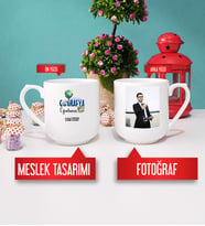 Coğrafya Öğretmenine Hediye Coğrafya Öğretmeni Kupa Bardak Oval Fotoğraflı