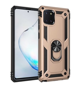 Galaxy A81 (Note 10 Lite) Kılıf Vega Yüzüklü Standlı Zırh Kılıf (Gold)