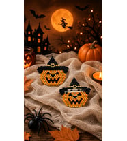 Miyuki Boncuk El Yapımı Balkabağı Halloween Cadılar Bayramı Broş - Yaka Iğnesi