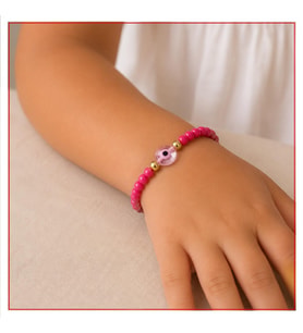 Pembe renk Boncuk - Nazar Boncuğu Çocuk Bileklik