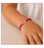 Pembe renk Boncuk - Nazar Boncuğu Çocuk Bileklik