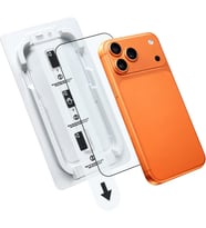Klasse MAGIC-BOX iPhone 15 Pro Max Ekran Koruyucu Cam Tozsuz Hizalama Tam Kaplama 9H Kırılmaz & Çizilmez