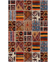 Eliana Home Baskılı, Yıkanabilir Kaymaz Taban Salon Halısı LNA1530-HT1518 100x150 cm (Kırmızı)